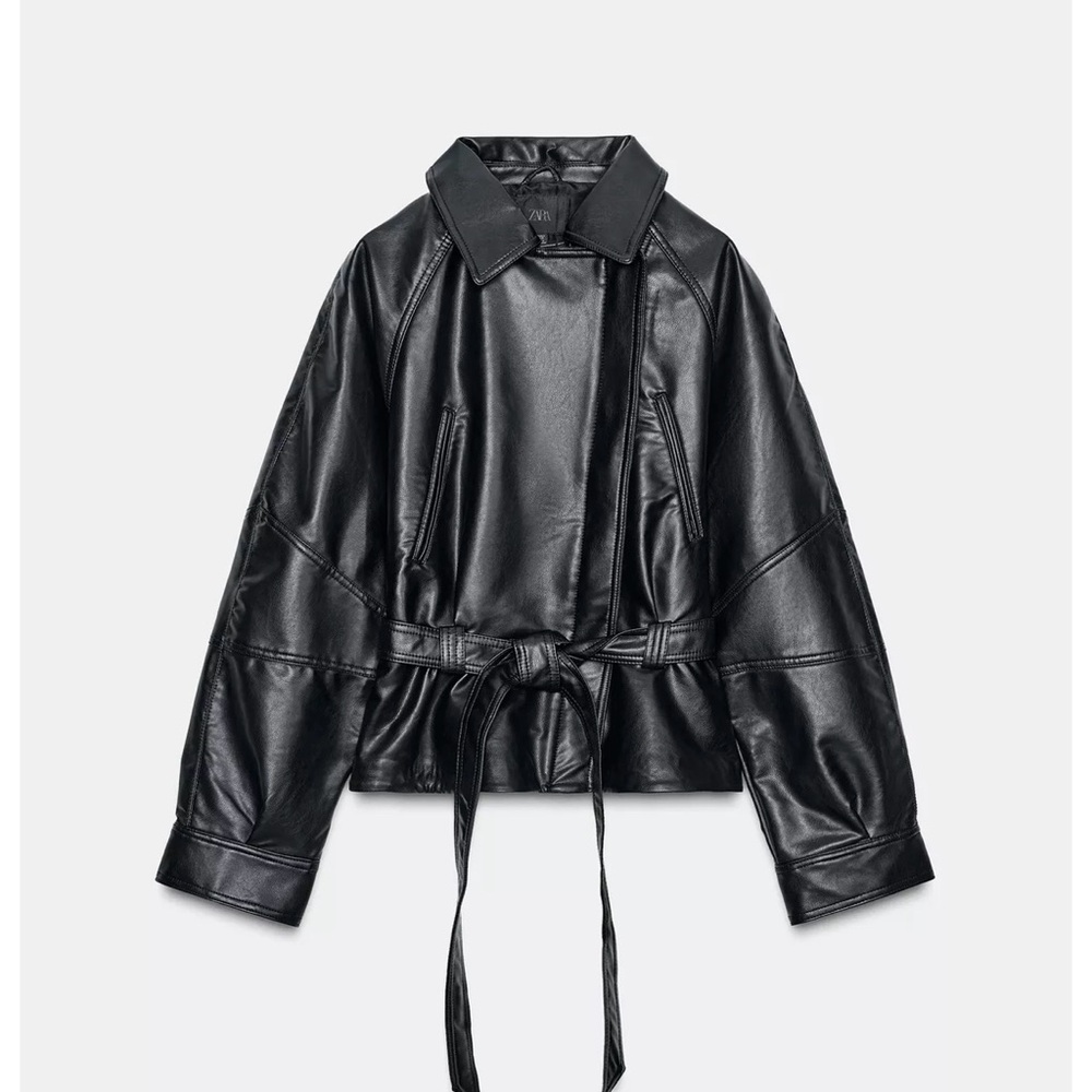Zara Women's Black Leather Jacket